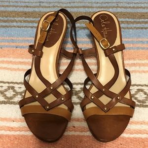 Cole Haan Nike Air 2-Tone Strappy Heel Sandal 7.5B
